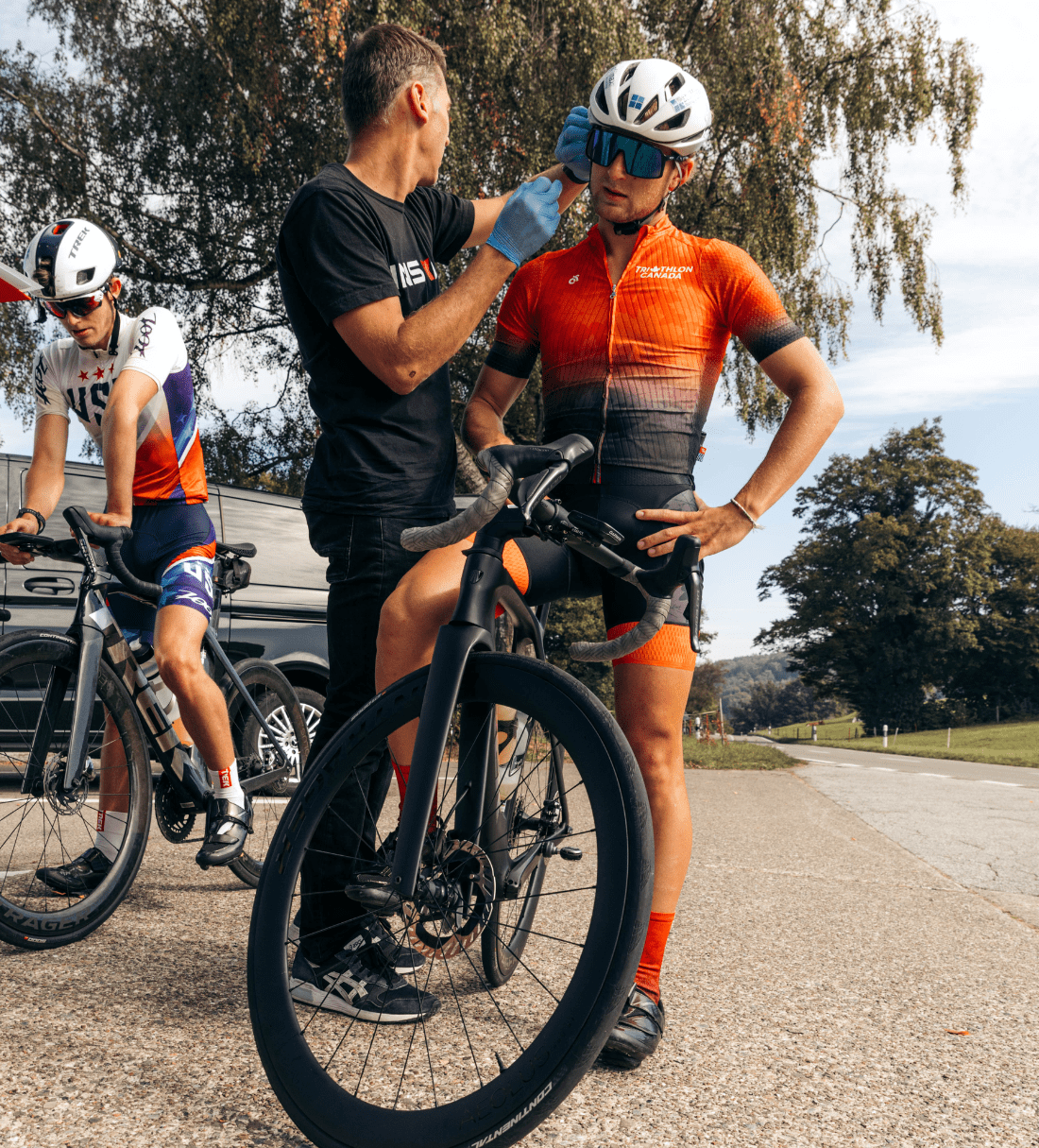 Lactate sampling on a ride during the camp