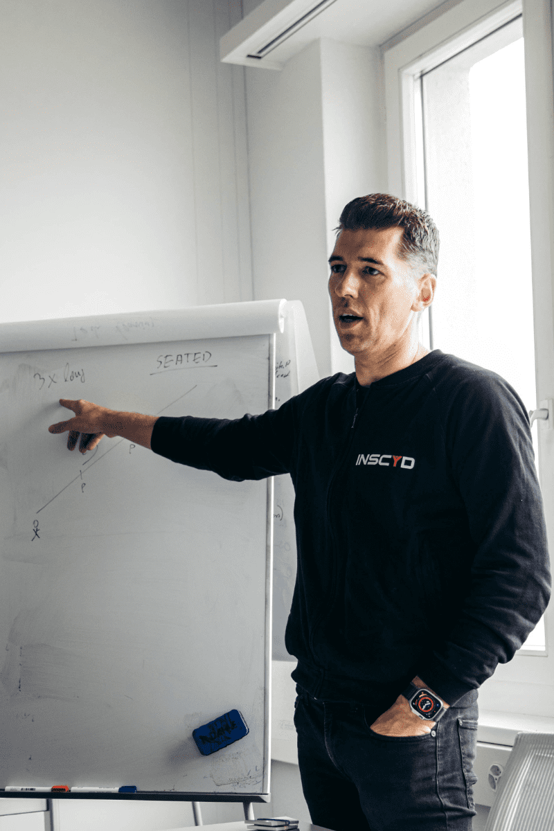 Sebastian Weber presenting at the camp