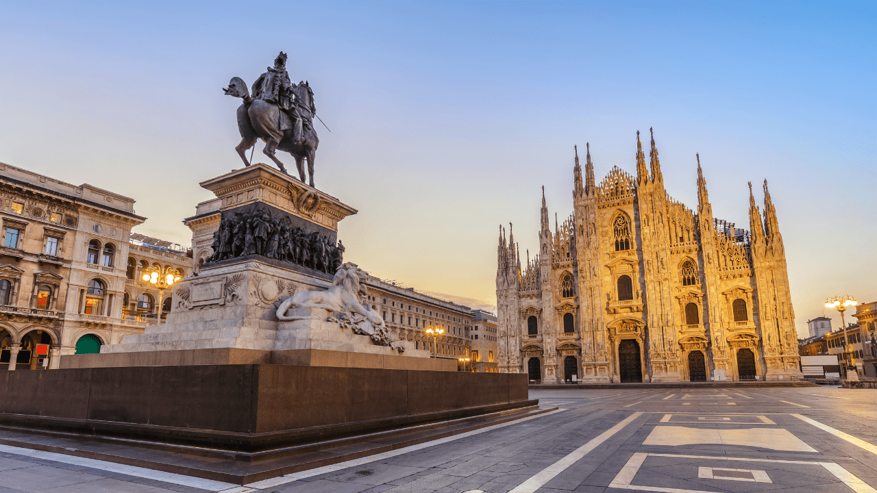 Milan cathedral square