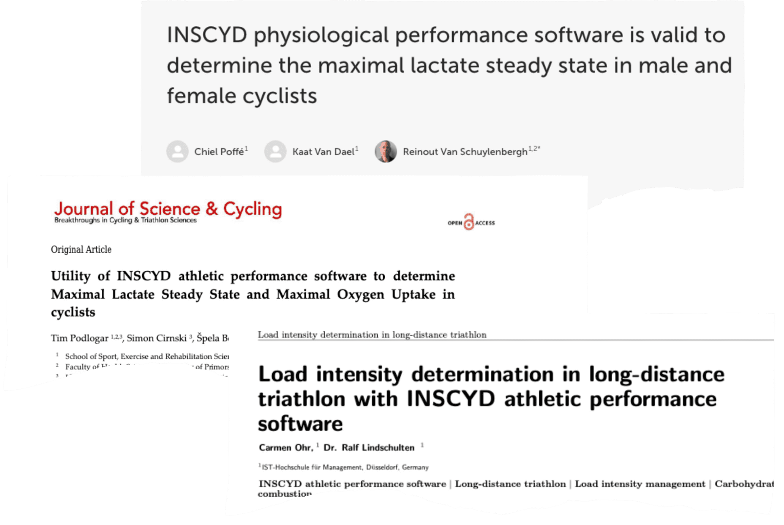 Peer-reviewed journal articles validating INSCYD software
