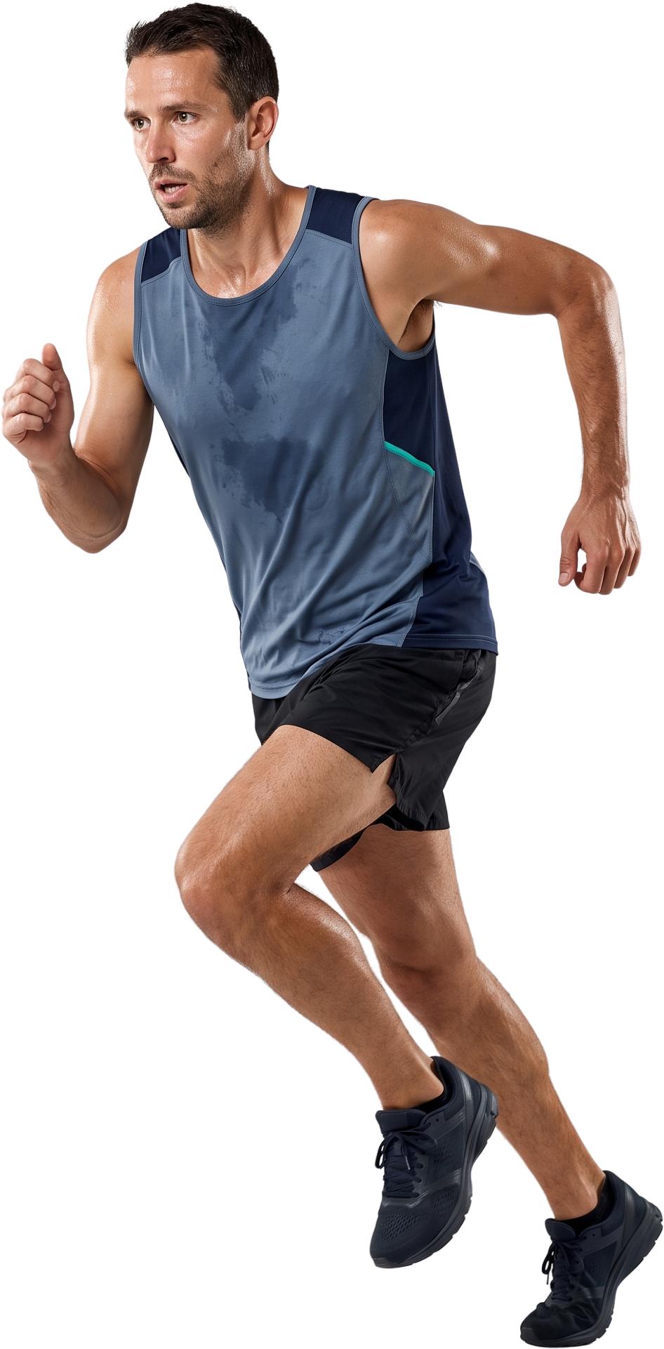 Distance runner at maximum effort