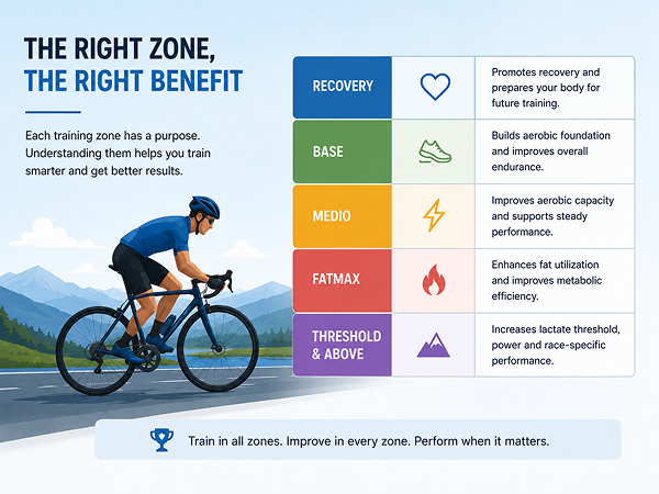 An explanatory training zones graphic added to the custom report page