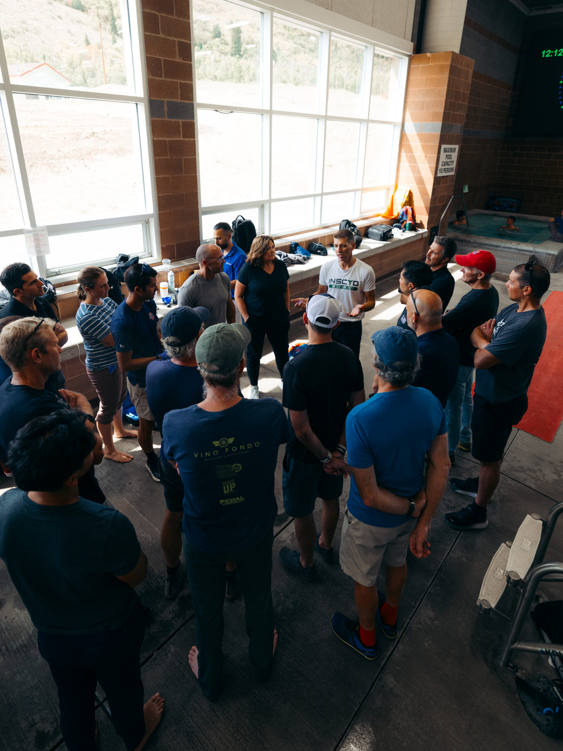 Coaches working together during a hands-on INSCYD workshop session